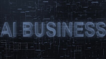 AI business text technology data line