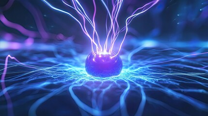 Electric Field Visualization of a Dipole Showing the Distribution of Electric Forces Between Opposite Charges.