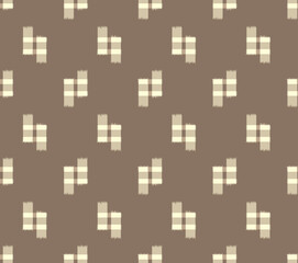 Japanese Cross Brush Motif Vector Seamless Pattern