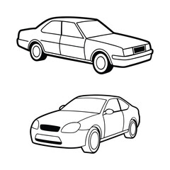 Car line art vector