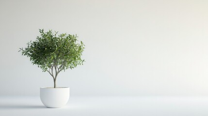 A small tree on a clean white background, ideal for natural-themed interior decoration or seasonal decor ideas.