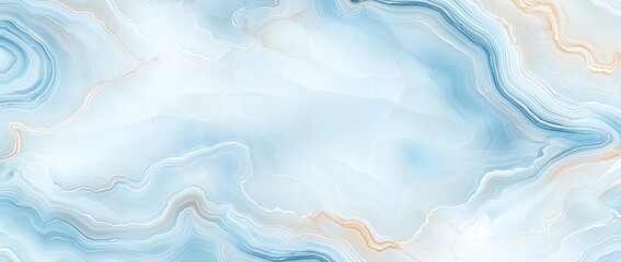 Obraz premium Elegant light blue marble texture with swirling patterns and subtle earth tones, perfect for backgrounds or design elements.