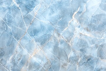 Fototapeta premium Elegant light blue marble texture with white veining, perfect for backgrounds or design elements in a modern and sophisticated style.