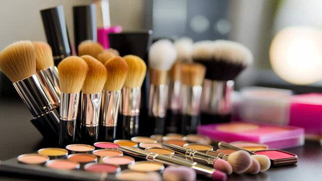 Makeup Brushes and Palette, makeup brush set, makeup brush collection, makeup palette, makeup tools, beauty tools