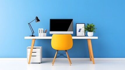 Modern home office setup with stylish decor