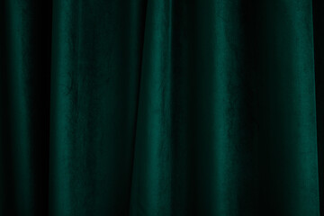 Green curtain, background or texture