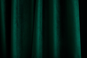 Green curtain, background or texture