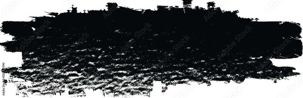 Poster brush paint .grunge paint roller . vector brush stroke . distressed banner . black stripe with rough