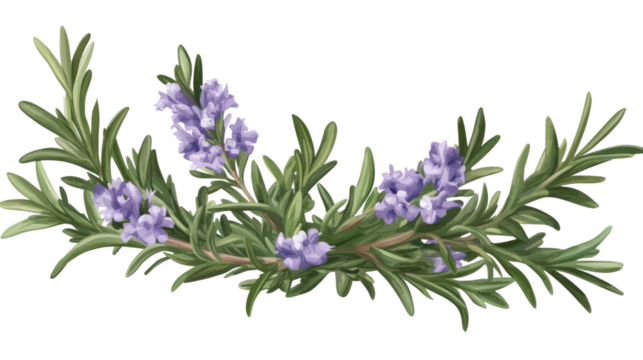 Lavender flowers isolated on a white background, showcasing their vibrant purple blooms and delicate petals - Powered by Adobe