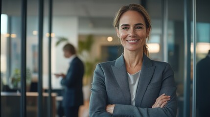 The Confident Businesswoman in Office