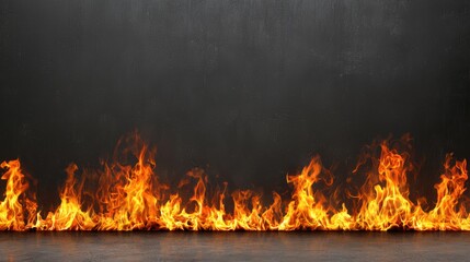 Fototapeta premium Blazing flames curling upward in dynamic motion