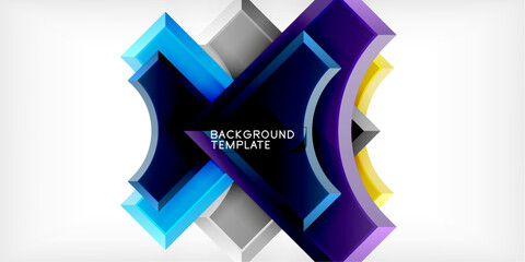 Geometric design abstract background - circles and triangles