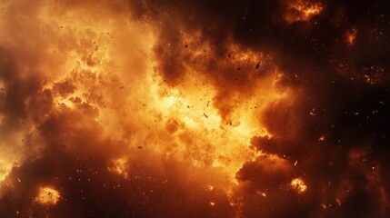 Naklejka premium Intense Orange Blaze in the Sky