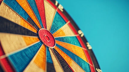 Colorful Dartboard with High Resolution Detail