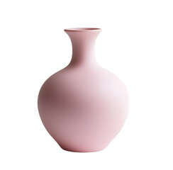 Pink vase isolated on white background.