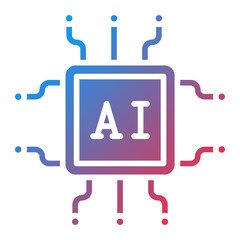 Artificial Intelligence Vector Icon Style
