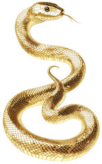 Gold albinos banana eastern kingsnake or common kingsnake, Lampropeltis getula californiae, in front of transparent background