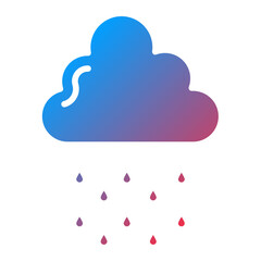 Raining Vector Icon Style