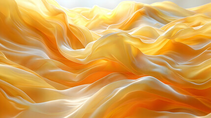 Obraz premium Abstract Orange and Yellow 3D Waves Background