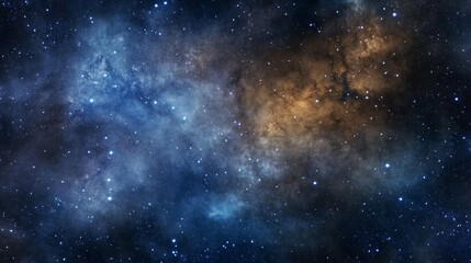 The cosmos filled with countless stars