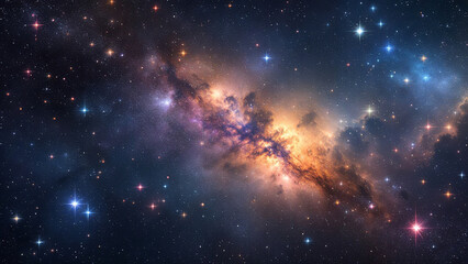 Fototapeta premium The cosmos filled with countless stars