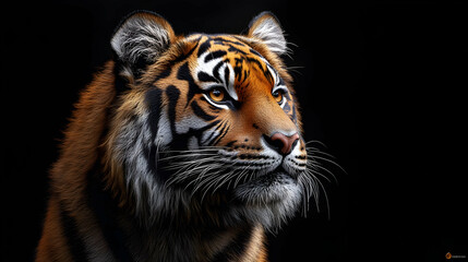 Tiger Portrait Close-Up Realistic Image
