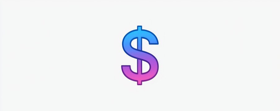 Clean line design for a financial overage symbol, suitable for economic presentations.