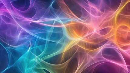 Fototapeta premium Colorful, flowing lines creating a seamless abstract background with a modern and dynamic look.