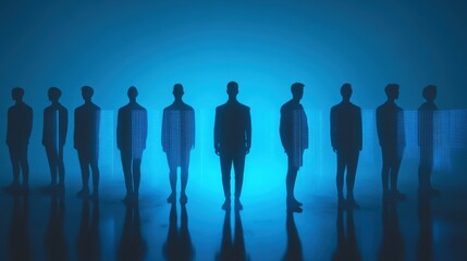 The Silhouettes in Blue Light