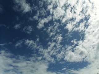 Sunny day blue sky slightly cloudy. Suitable for background and wallpaper.
