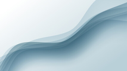 white and blue overlapping wavy lines abstract background