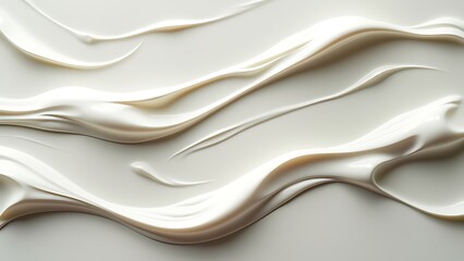 Obraz premium White lotion beauty skincare cream texture cosmetic product background