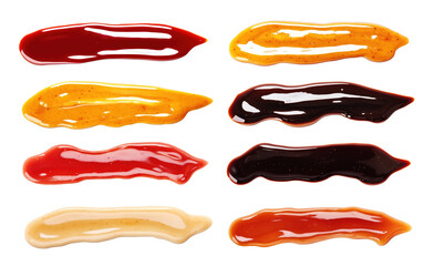 big set of sauces smears