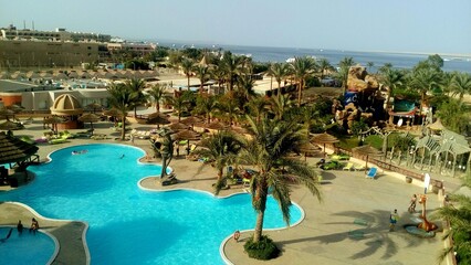 swimming pool in hotel