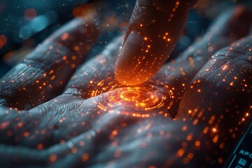 Enter the realm of cyber safety with cutting-edge biometric security technologies. Featuring advanced iris and fingerprint scanners, supported by robust AI encryption, this image highlights