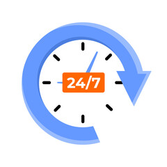 The 24 hours of service icon