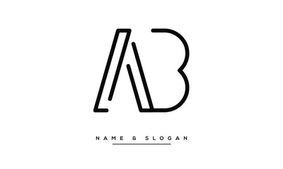 Obraz premium AB, BA Abstract Letters Logo Monogram