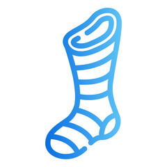 chirstmas sock Gradient icon