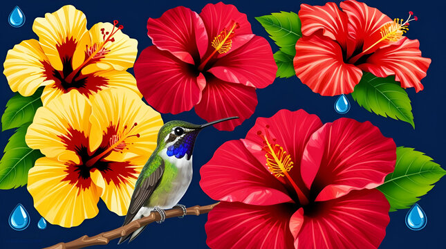 red and yellow flowers