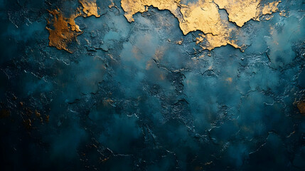 Dark Blue and Gold Abstract Background