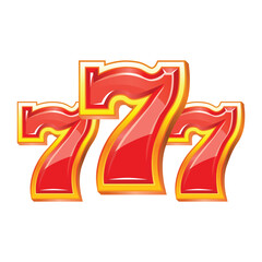Slot wins the jackpot. 777 Big win concept. Casino jackpot. Vector illustration