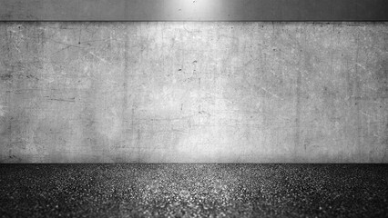 Surface of black concrete floor on room. Abstract texture with smoke