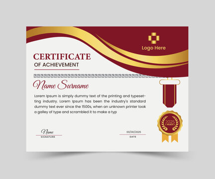 modern innovative certificate design template