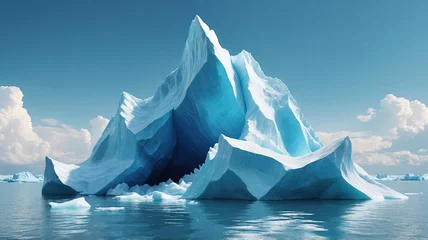 Fototapete Rund iceberg in the ocean , melting glaciers , iceberg surface , iceberg surface © demzp