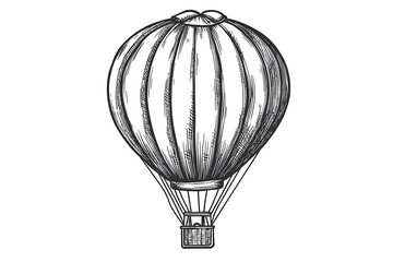 Naklejka premium Hand Drawn Hot Air Balloon Illustration