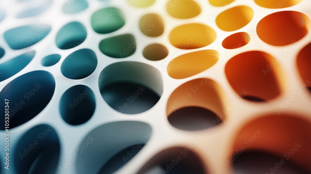 Aufkleber Intricate patterns of colorful organic shapes a study in abstract design and structure