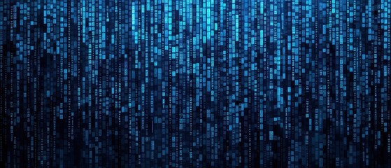 Abstract Digital Code Pattern in Blue Hues, Perfect for Technology, Data, and Cyber Security Concepts