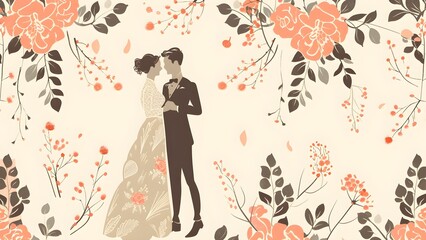 Fototapeta premium floral background for wedding event