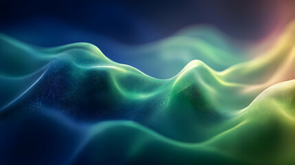 Fototapeta premium Abstract Green and Blue Wavy Background