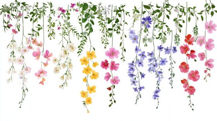 Hanging Spring Flowers Pattern